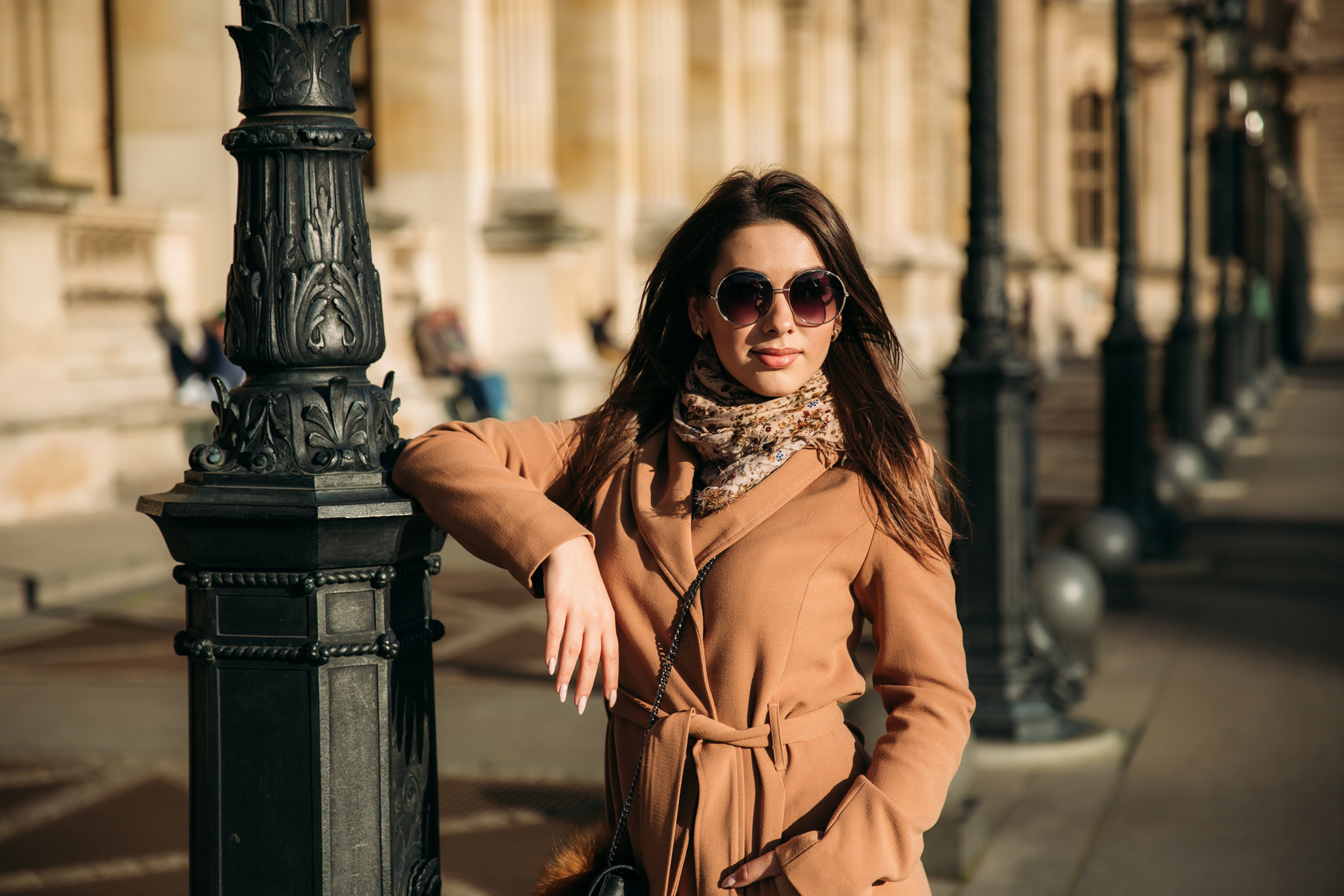 Stylish Woman on a Street in Paris 