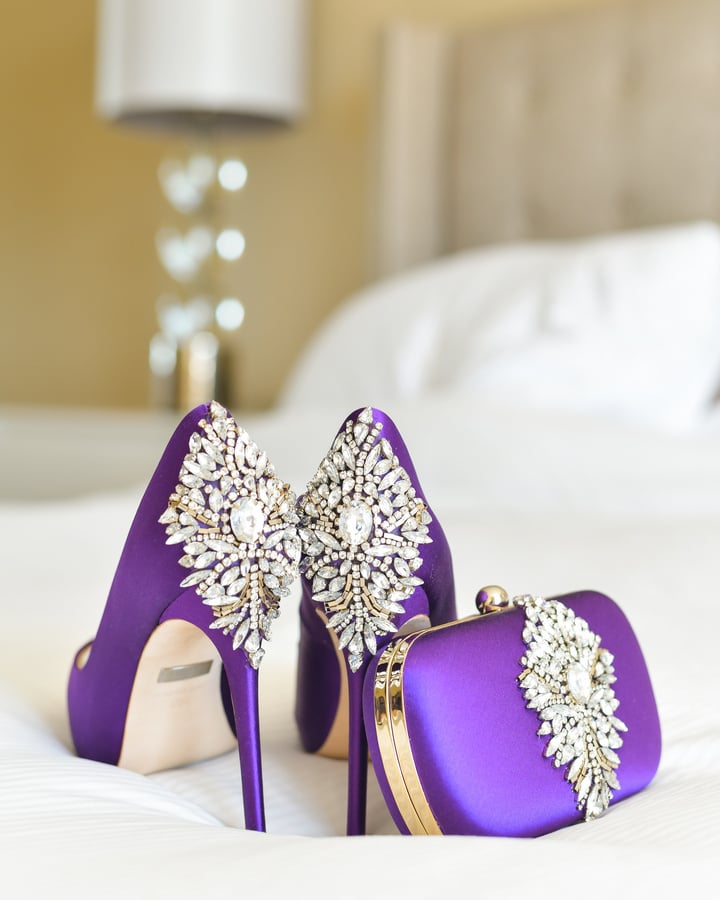 Wedding day Purple High Heels Shoes