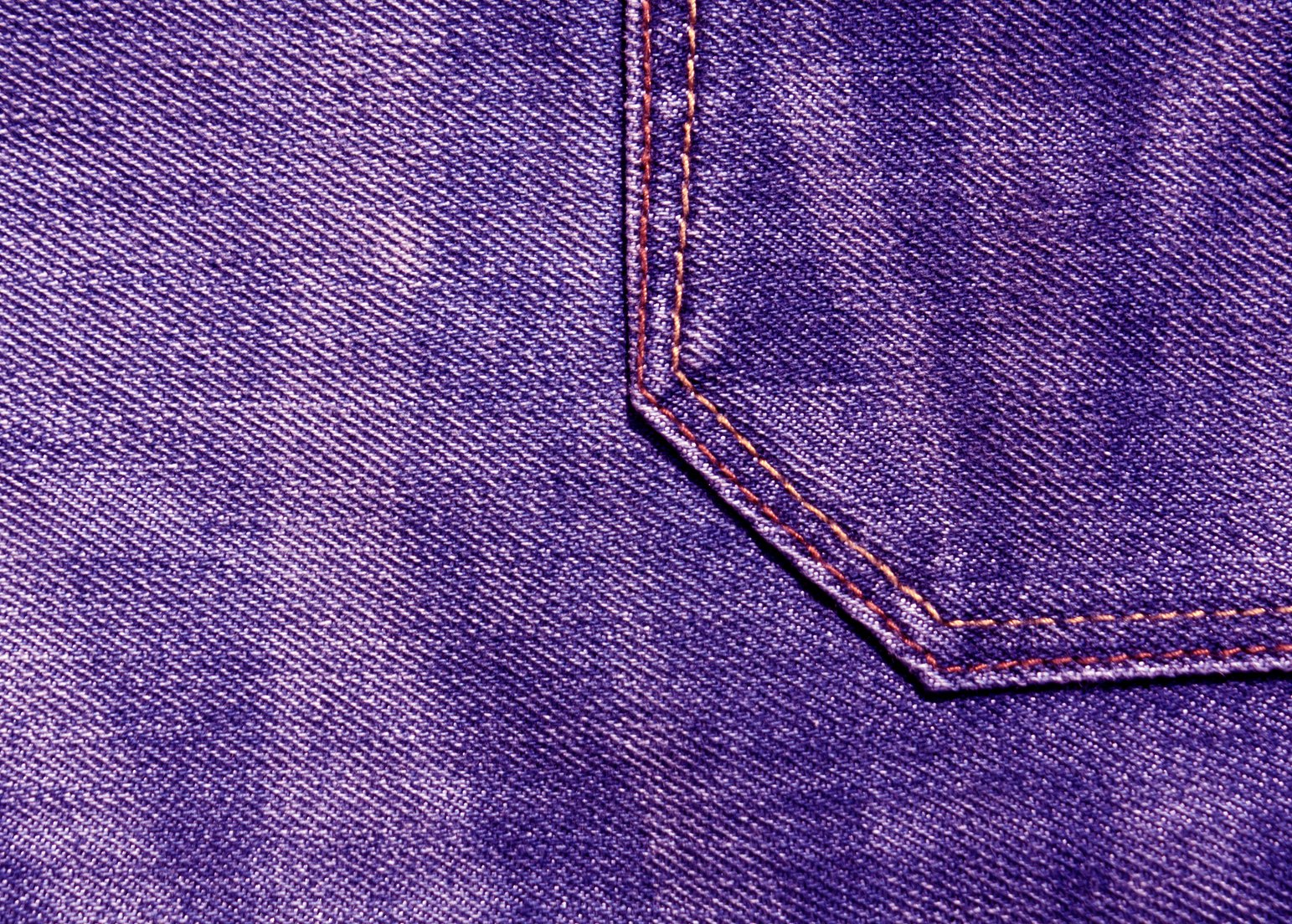 Purple denim pants with pocket